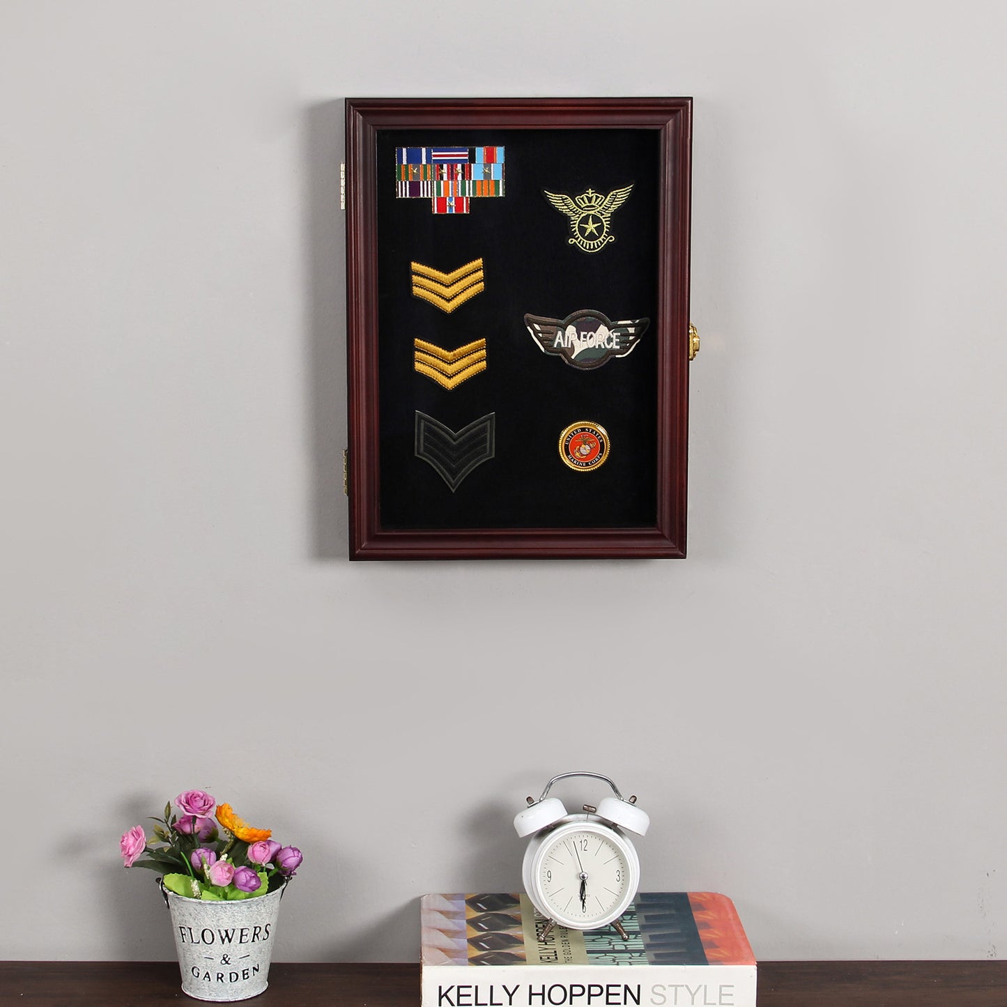 11”X15” Pin Display Case, Shadow Box-Wood Frame-Black Display Cases, 1.2 Inch Interior Depth Shadow Box for Wall and Tabletop Display Ideal for Memorabilia Pictures Flowers Medals Tickets