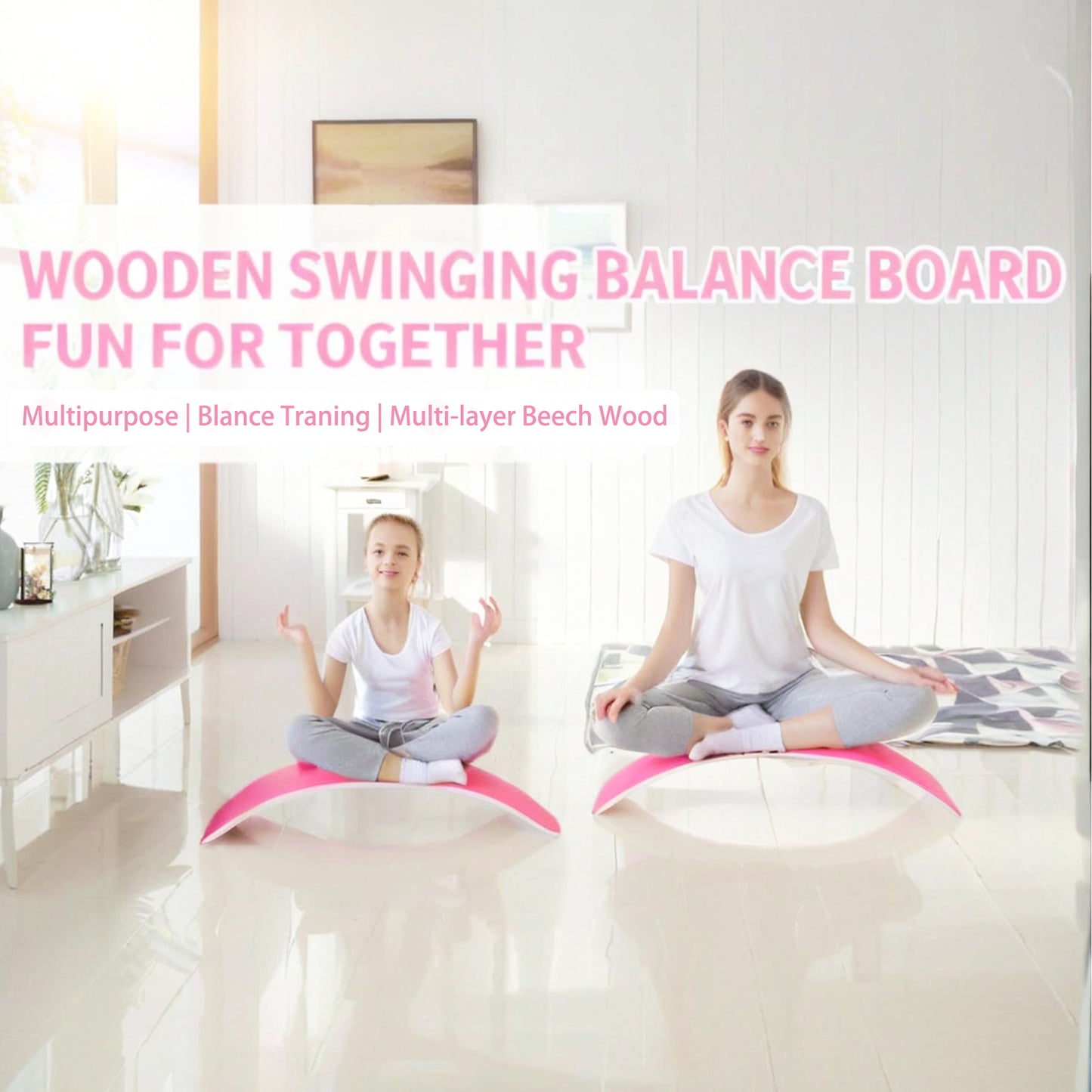 Ultimate Balance Board Kids - Natural Wood Wobble Board for Kids Montessori Waldorf Toy, Ideal Gift for Ages 3-8 Perfect for Balance Boards for Adults Physical Therapy & Indo Board Exercises