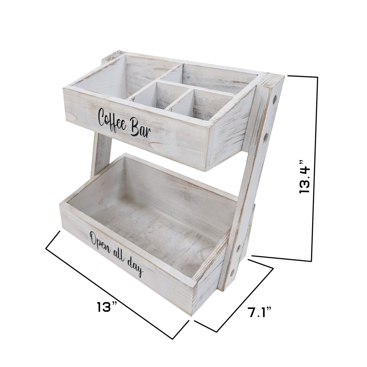 White Coffee Bar Accessories Organizer and Storage - Perfect Countertop Coffee Station & Decor with Essential Coffee Cup, Pod, and Condiment Holders – Ideal Gift for Coffee Lovers